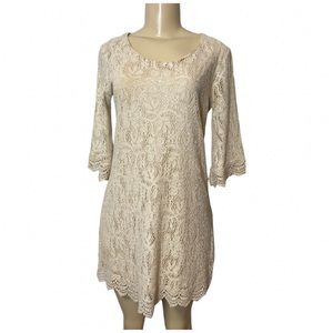 H&M | Dresses | Divided By Hm Boho Cream Lace Mini Dress | Poshmark